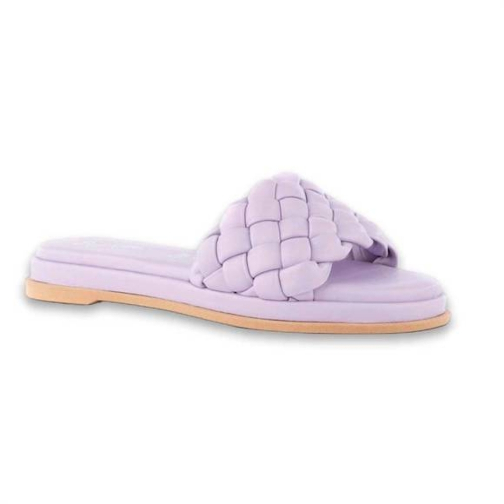NIB SEYCHELLES Bellissima Puffy Woven Slide Sandal Lavendar Cushioned Platform